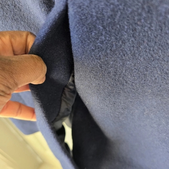 $395 Calvin Klein Long Coat 40 Mens Prosper Blue Wool Blend Heavy Old Money New - Picture 14 of 14